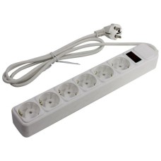 SP6W-130. Сетевой фильтр 6 розеток, 3м, белый. 5bites