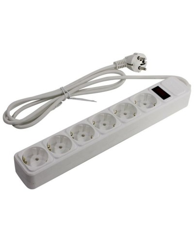 SP6W-130. Сетевой фильтр 6 розеток, 3м, белый. 5bites в Махачкале