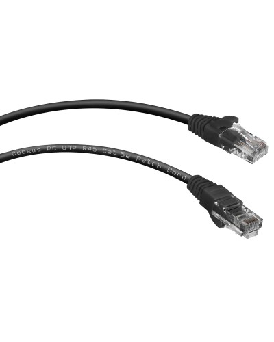 PC-UTP-RJ45-Cat.5e-3m-BK (7686c), чёрный. Патч-корд медный. CABEUS в Махачкале