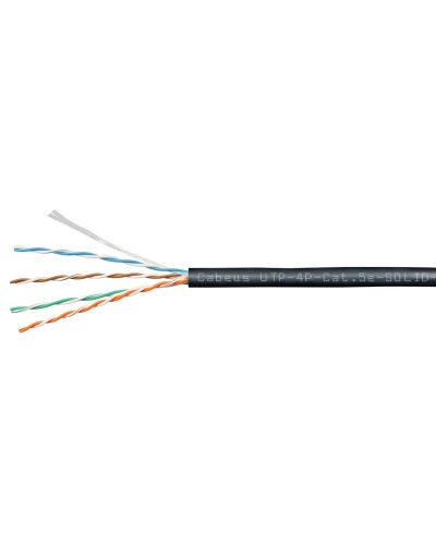 UTP-4P-Cat.5e-SOLID-OUT-PE-UV (11246c). Кабель «витая пара» (LAN) для структурированных систем связи. CABEUS в Махачкале
