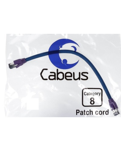 PC-SSTP-RJ45-Cat.8-0.3m-LSZH (9699c), серый. Патч-корд медный. CABEUS в Махачкале