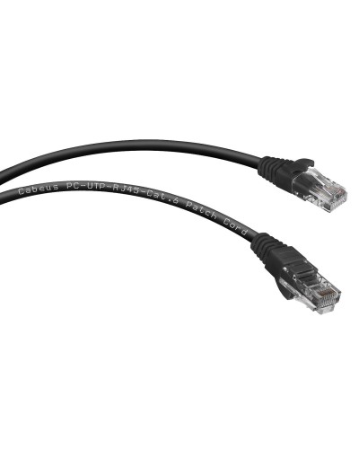 PC-UTP-RJ45-Cat.6-5m-BK (8667c), чёрный. Патч-корд медный. CABEUS в Махачкале