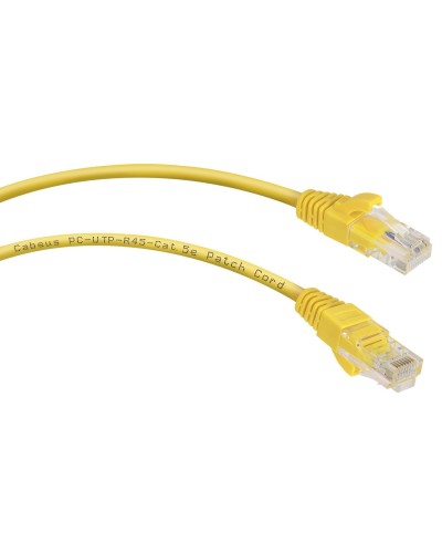 PC-UTP-RJ45-Cat.5e-0.5m-YL (7666c), желтый. Патч-корд медный. CABEUS в Махачкале