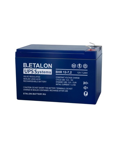 B.ETALON BHR 12-7,2. Аккумулятор герметичный свинцово-кислотный. ETALON в Махачкале