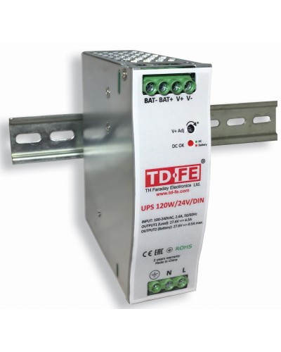 UPS 120W/24V/DIN. Блок бесперебойного питания. FARADAY в Махачкале