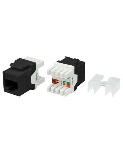 KJ8-8P8C-C6A-180-BK. Вставка Keystone Jack RJ-45. Hyperline в Махачкале