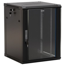 TWB-1266-GP-RAL9004. Шкаф телекоммуникационный 19 настенный 12U. Hyperline