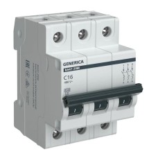 GENERICA ВА47-29М 3P C 16А 4,5кА (MVA21-3-016-C-G). Автоматический выключатель. IEK