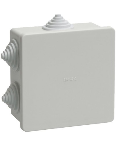 Коробка распаячная КМ41235 85х85х40 открытой проводки IP44 6 гермовводов серая (UKO11-085-085-040-K41-44). Коробка распаячная безгалогенная (HF). IEK в Махачкале
