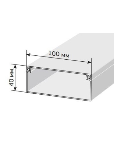 Короб 100х40 ЭЛЕКОР (CKK10-100-040-1-K01). Кабель-канал с двойным замком. IEK в Махачкале