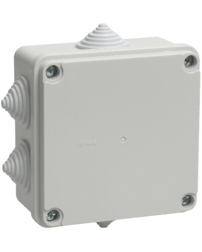 Коробка распаячная КМ41233 100х100х50 открытой проводки IP44 6 гермовводов серая (UKO11-100-100-050-K41-44). Коробка распаячная безгалогенная (HF). IEK в Махачкале