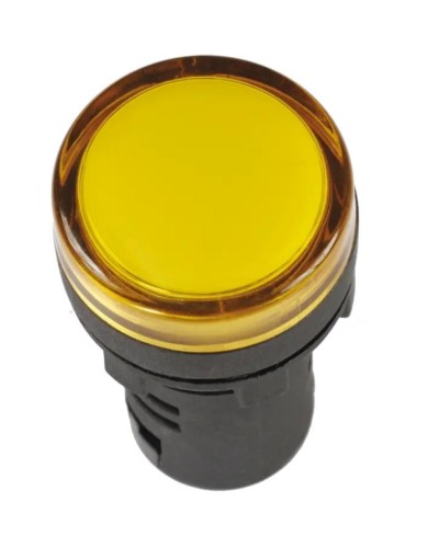 Лампа AD22DS (LED) матрица D22 мм желтый 12В AC/DC желтый (BLS10-ADDS-012-K05). Светосигнальный индикатор. IEK в Махачкале