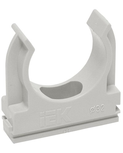 Держатель с защёлкой D32 серый ELASTA (50 шт) (CTA10D-CF32-K41-050). Держатель с защёлкой. IEK в Махачкале