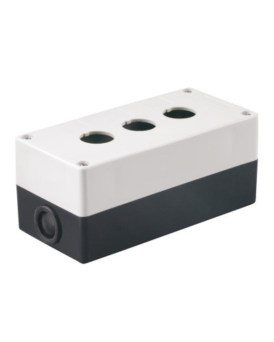 Корпус КП103 для кнопок 3 места белый (BKP10-3-K01). Корпус для кнопочных постов. IEK в Махачкале