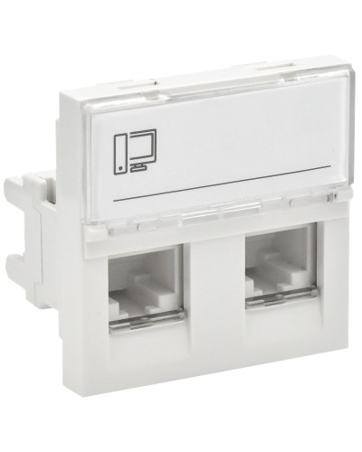Розетка RJ45 кат.6 PRIMER РКИ-22-00-П-6 белый IEK (PR-KK40D-RI-0-2-2C06U-K01). Розетка RJ-45. IEK в Махачкале