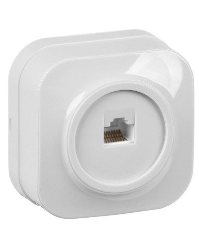 Розетка RJ45 кат.5E о/у РК10-ХБ белый IEK GLORY (EKH10-K01). Розетка компьютерная. IEK в Махачкале