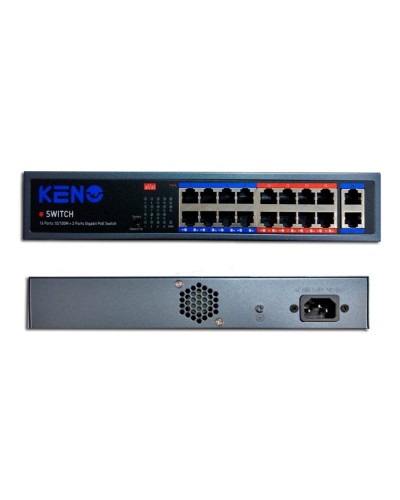 KN-SW1602POE+. Коммутатор с питанием по PoE. KENO в Махачкале
