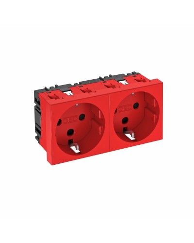 STD-D0 SRO2, (6120028). Розетка 0° двойная 2х2К+З, со шторками, 16А 250В красная. OBO Bettermann в Махачкале