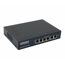 SW-20600(80W). Коммутатор 6-портовый  Fast Ethernet с PoE. OSNOVO