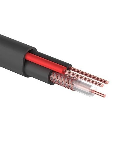 КВК-П-2 +2x0,50 мм² (Cu/Cu) черный PROconnect (01-4214). Кабель комбинированный для систем видеонаблюдения. PROCONNECT в Махачкале