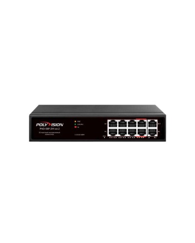 PND-08P-2M v.2. Коммутатор 10-портовый с функцией PoE. Polyvision в Махачкале