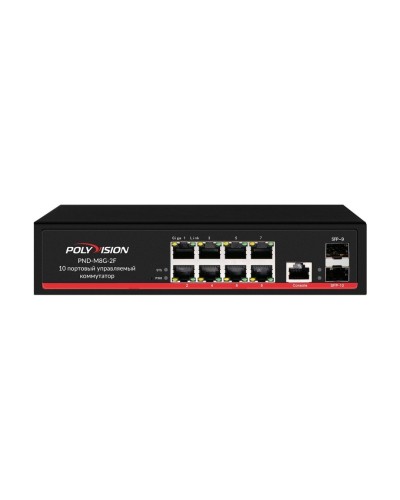 PND-M8GP-2F(150). Коммутатор управляемый оптический 10 портовый. Polyvision в Махачкале