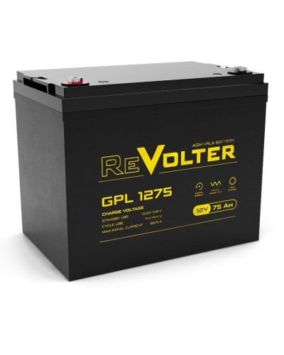 Revolter GPL 1275. Аккумулятор автомобильный герметичный свинцово-кислотный. Revolter в Махачкале