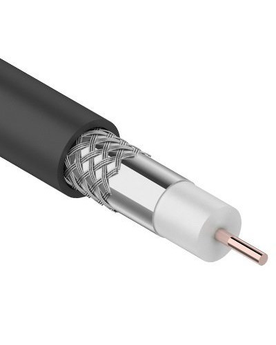 RG-6U, 75 Ом, CCS/Al/Al, 64%, 100 м OUTDOOR. REXANT (01-2202). Кабель коаксиальный радиочастотный. Rexant в Махачкале