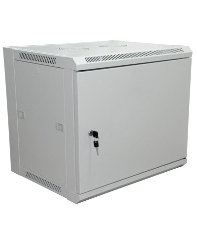 Шкаф телекоммуникационный 19 настенный 6U 600×450×370 мм (ШxГxВ) - передняя дверь металл, боковые стенки съемные (разобранный), RAL 7035 (04-2210). Шкаф телекоммуникационный 19 настенный 6U. Rexant в Махачкале