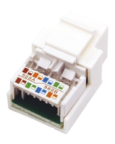 Модуль Keystone Jack RJ-45(8P8C), UTP, CAT 5e, тип 180 градусов, белый REXANT (03-1011). Модуль Keystone Jack. Rexant в Махачкале