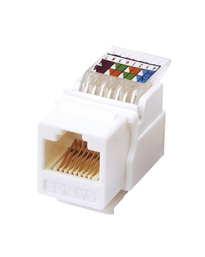Модуль Keystone Jack RJ-45(8P8C), UTP, CAT 5e, тип 180 градусов, самозажимной, белый REXANT (03-1012): Модуль Keystone Jack в Махачкале