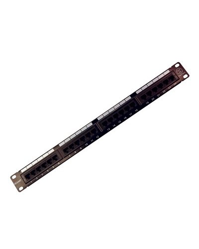 Коммутационная панель, 19", 1U, 24 порта RJ-45, категория 5e, UTP неэкранированная, черная Rexant (04-0021): Патч-панель 19" в Махачкале