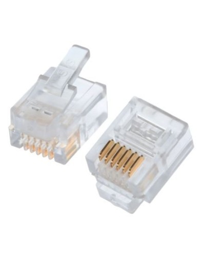 Коннекторы 6P6C (RJ-11) (100шт) (10-0228). Телефонный разъем 6P6C (RJ-11). SUPRLAN в Махачкале