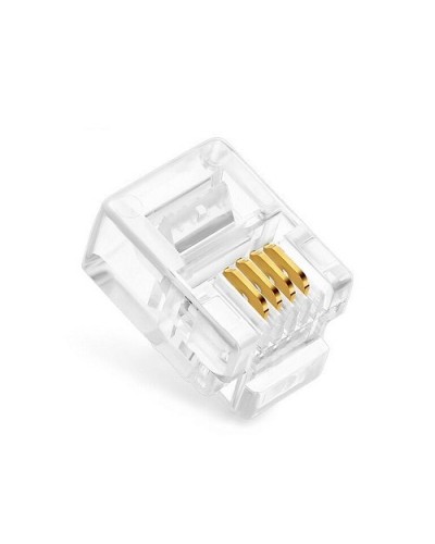 Коннекторы 6P4C (RJ-11) (100шт) (10-0227). Телефонный разъем 6P4C (RJ-11). SUPRLAN в Махачкале