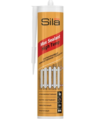 Герметик Sila PRO Max Sealant, High Temp, термостойкий, 280 мл. Герметик силиконовый термостойкий, красный. Sila в Махачкале
