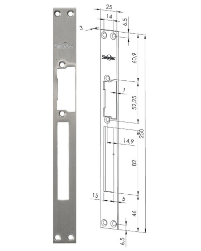 ST-SL502SP. Запорная планка длинная. Smartec в Махачкале