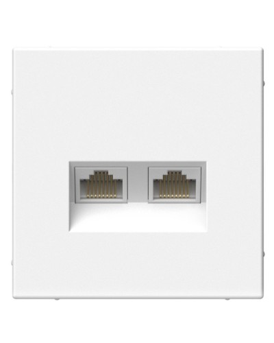 ArtGallery розетка двойная RJ45, кат. 6Е, скрытой установки, механизм, белый (GAL000188). Розетка компьютерная. Systeme Electric в Махачкале