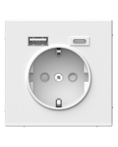 ArtGallery розетка 1-местная с USB тип-A+C, скрытой установки, механизм, белый (GAL000132). Розетка с USB. Systeme Electric в Махачкале