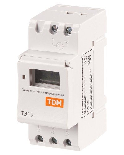 ТЭ15-1мин/7дн-16on/off-16А-DIN TDM (SQ1503-0005). Таймер электронный. TDM ЕLECTRIC в Махачкале