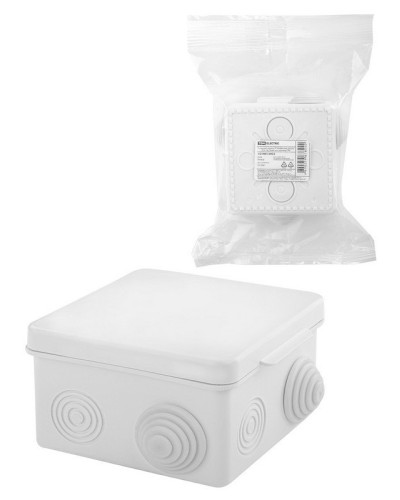Коробка ОП 80х80х50мм, крышка, IP54, 7вх., белая (SQ1401-0922). Распаячная коробка. TDM ЕLECTRIC в Махачкале