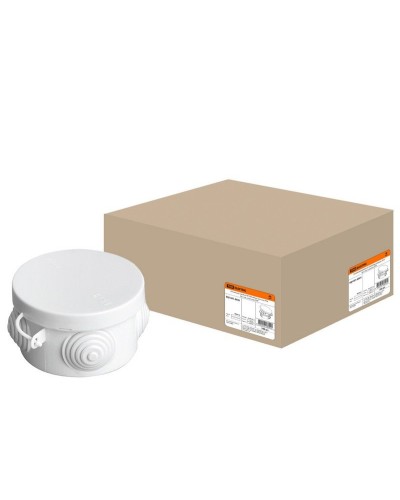 Коробка ОП D65х40мм, крышка, IP54, 4вх. (SQ1401-0501). Распаячная коробка. TDM ЕLECTRIC в Махачкале