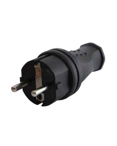 Вилка прямая 2Р+РЕ 16А 250В IP44 (SQ0612-0031). Вилка прямая каучук. TDM ЕLECTRIC в Махачкале