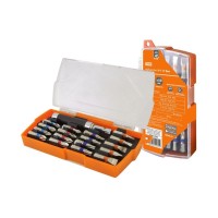 Набор бит №3, 17 бит: SL, PH, PZ, HEX, TORX, удлинитель, сталь CR-V «Алмаз» (SQ1019-0103): Набор бит