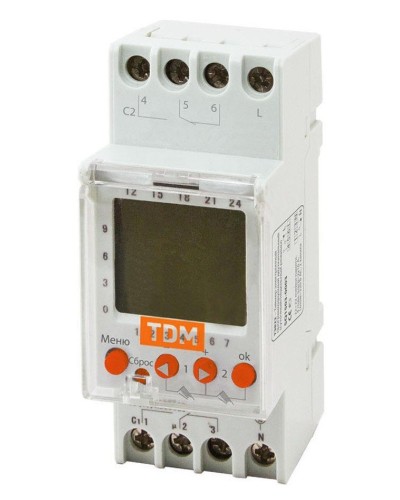 ТЭ822-2кан-1мин/7дн-44on/off-2х16А-DIN TDM (SQ1503-0003). Таймер электронный. TDM ЕLECTRIC в Махачкале