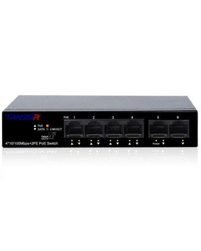 TR-NS1106-60-4POE. Коммутатор с PoE. Trassir в Махачкале