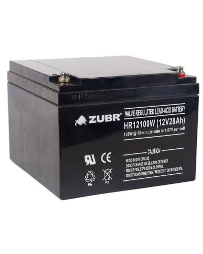 ZUBR HR 12100W (12V, 28Ah). Аккумулятор герметичный свинцово-кислотный. ZUBR в Махачкале