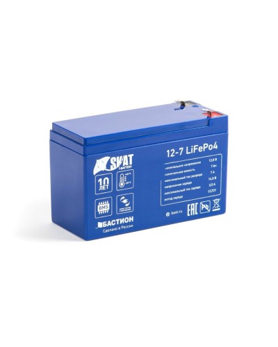 Skat i-Battery 12-7 LiFePo4 (645). Li-Ion аккумулятор. Бастион в Махачкале