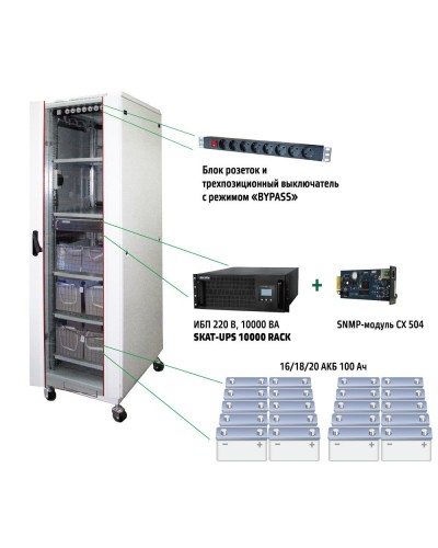 SKAT UPS 10000 SNMP (484). Комплекс бесперебойного питания. Бастион в Махачкале
