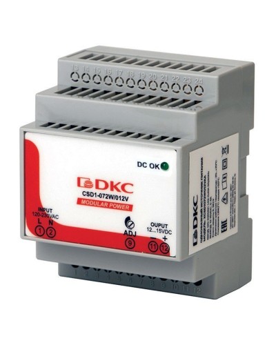 Источник питания однофазный 72Вт, 5А, 12В (XCSD1072W012VAA). Источник питания  MODULAR POWER однофазный. ДКС в Махачкале