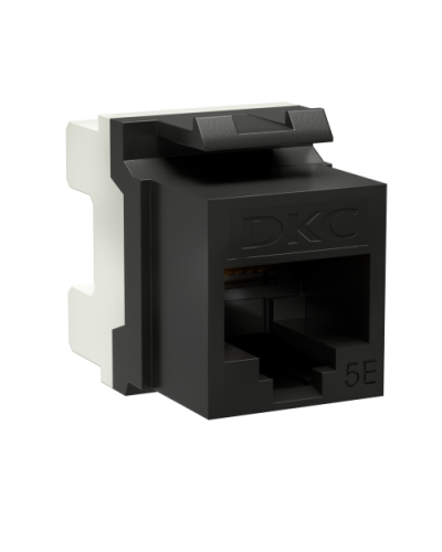 Модуль Keystone RJ45 CAT5E, 180 градусов, черный (RNK5EU180BK): Модуль неэкранированный в Махачкале
